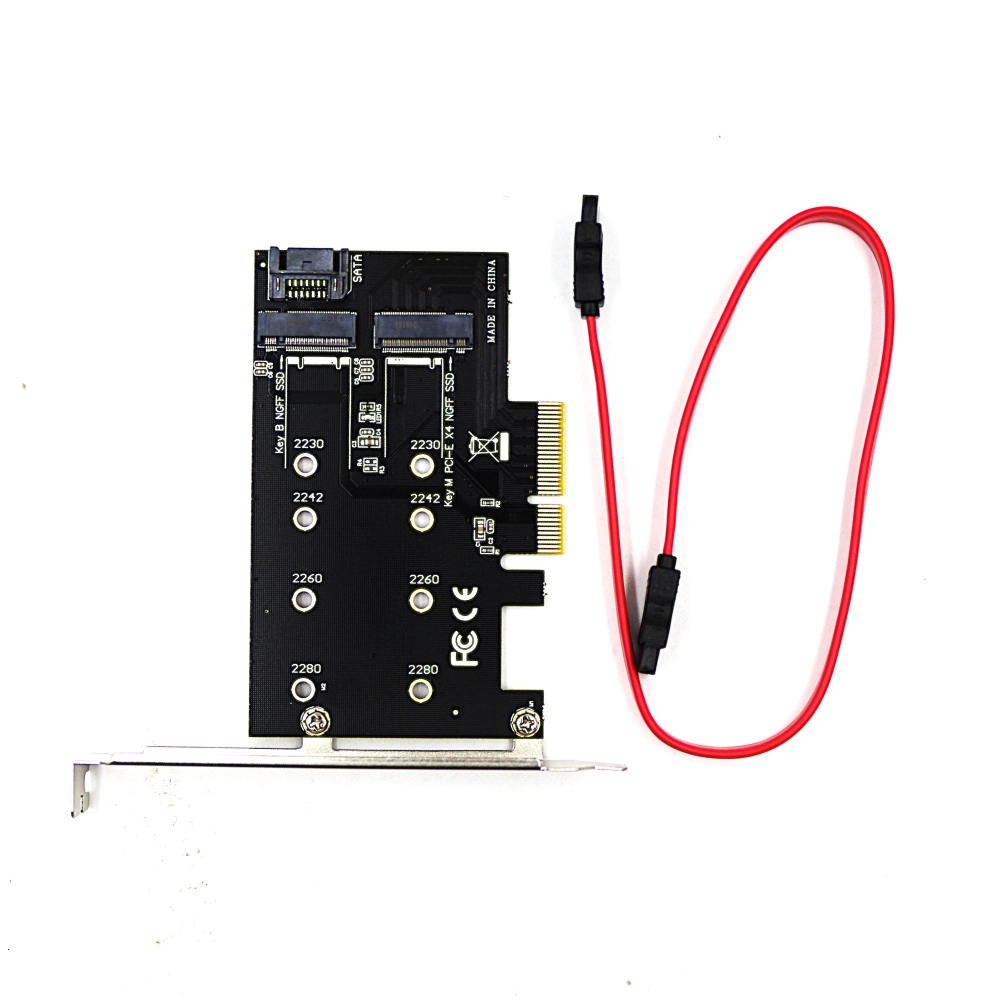 Bungees PCIe x4 To 2 M.2 NVMe SSD Slot Add On Card view 4